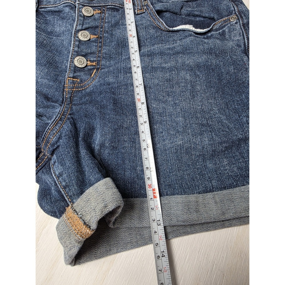 M Jeans By Maurices Women's Size 14 Jean Shorts High Rise Cut Off Button Fly - Picture 6 of 7